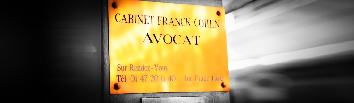 Demande de devis cabinet d'avocats Franck Cohen